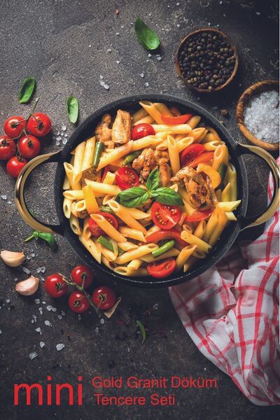 Esse Gold Granit Güveç Tencere Set 6 Parça 16-18-20 Cm E0023