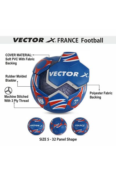 Vector X France Hand Stitched Football for Kids |Sports| Match | Training | Practice| Size-5