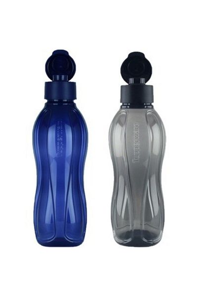 Tupperware Eco Bottle 1 Lt - Μαύρο και Νυχτερινό Θαλασσινό Χρώμα