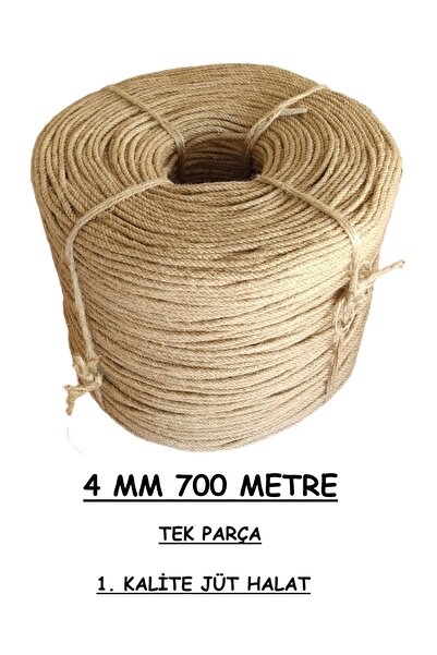 Ambarope 4 Mm 700 Metre Tek Parça Jüt Halat Ip 1. Kalite Hasır Ip Kendir Ip