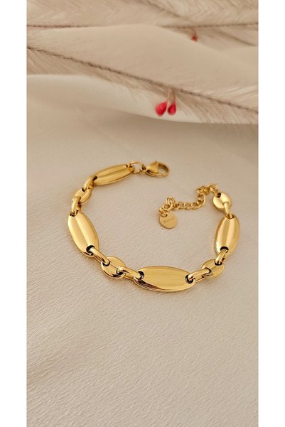 m mavi deniz accesories Steel Bracelet Chain Bracelet Seashell Detailed Bracelet Steel