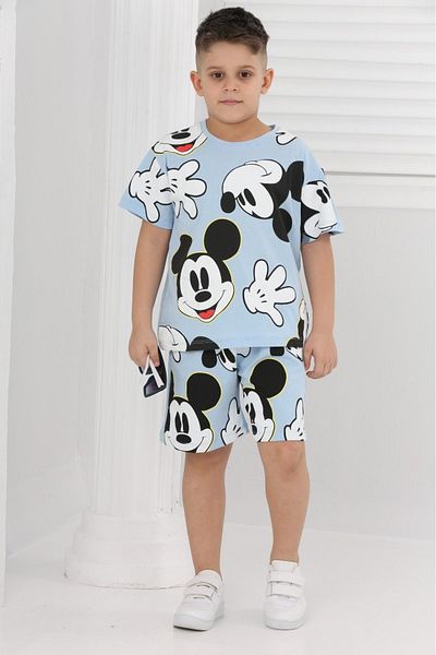 BUUFUU Set dublu unisex cu mâneci scurte și pantaloni scurți