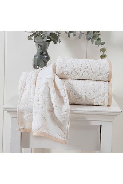 Gleam Atelier Bath Towel, Head Towel, Face Towel, Foot Towel Set of 4, 100% Cotton