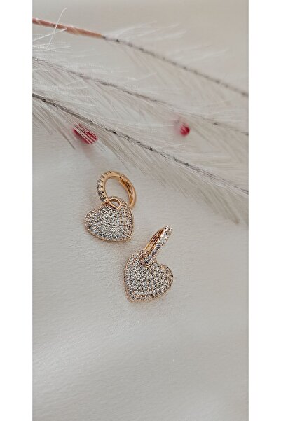 m mavi deniz accesories أقراط قلب غير مشوهة مرصعة بأحجار الزركون