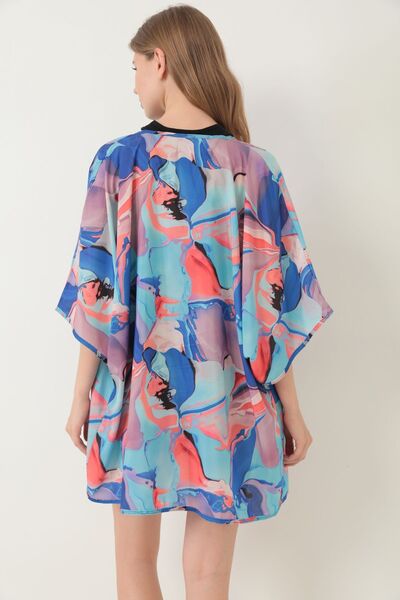 segiza Kimono Patterned Pareo Beach Dress