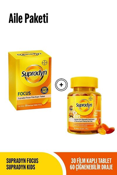 Supradyn Focus 30 Tablet+ Supradyn Kids Family Pack