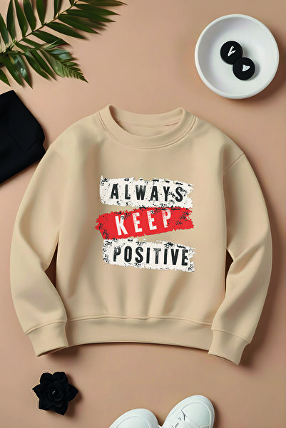 MYADA Νέα σεζόν - Παιδική μπλούζα Always Keep Positive Oversize 11063