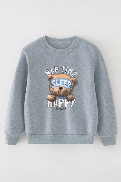 MYADA Суитшърт за момче Sleepy Happy Boho Oversize - 3 прежди, Нов сезон, 12396