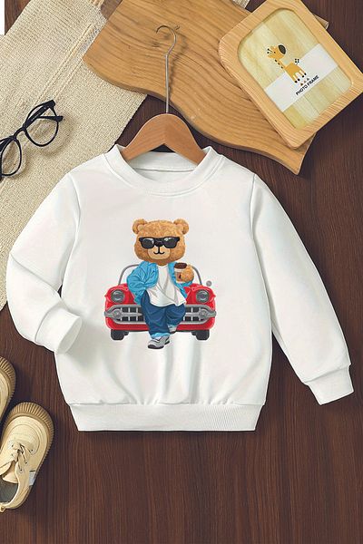 MYADA Hanorac pentru copii Boho oversize sezon nou - imprimat artist 11036
