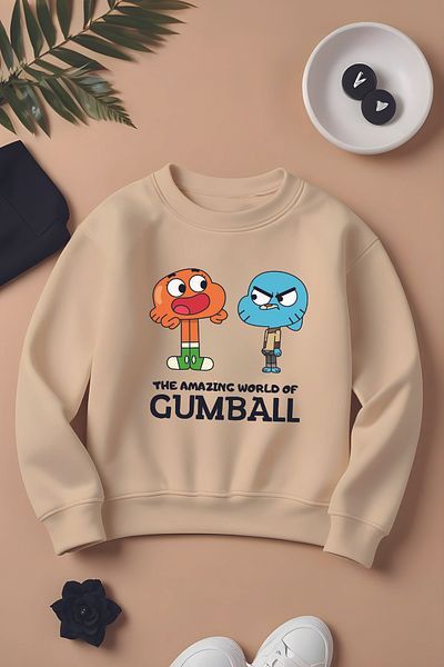 MYADA Παιδικό φούτερ με στάμπα Gumball Oversize - Νέα σεζόν 11053