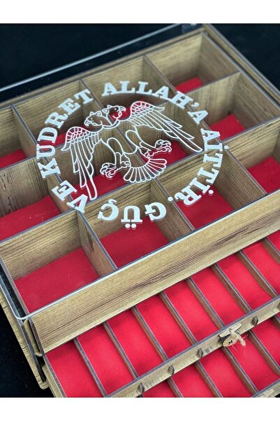 Yaman Hediyelik Kişiye Özel Cam Kapaklı Ahşap Tesbih Ve Saat Koleksiyon Kutus...