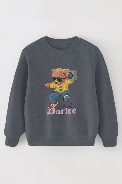 MYADA Детски суитшърт Oversize за нов сезон - с принт Dancer Boho 11014