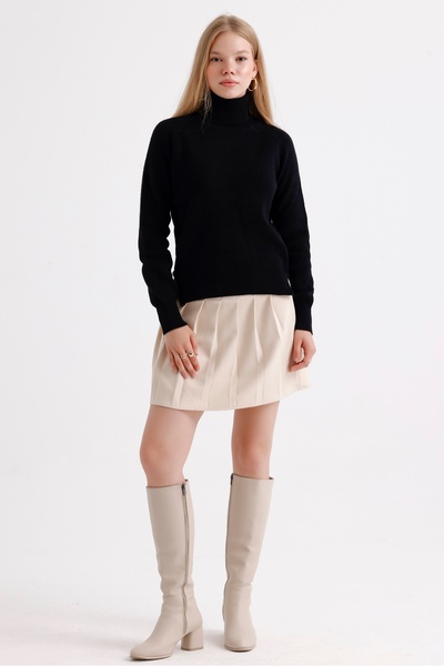 MD trend Γυναικείο πουλόβερ με σκίσιμο ζιβάγκο Basic Knitwear