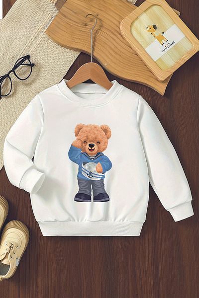 MYADA Детски суитшърт Oversize за нов сезон - с щампа Captain Boho 11024