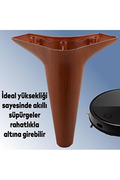 Badem10 Aspen Lüks Mobilya Kanepe Koltuk Tv Ünitesi Baza Yükseltici Ayağı Ayakları 15 Cm Ahşap Desenli Ayak