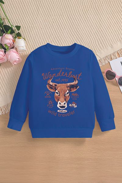 MYADA Премиум Wonderlust - Детски суитшърт Wild Traveler Oversize 12718