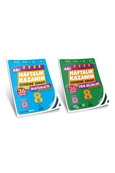 Kollektif ARI YAYINLARI 8. Sınıf Matematik - Fen Bilimleri Arı Haftalık Kazan...