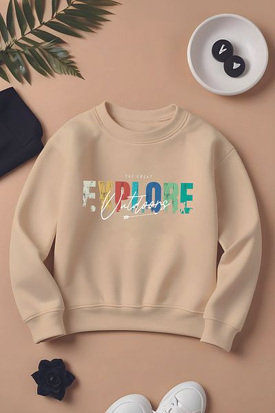 MYADA Explore Printed Oversize Παιδική Φούτερ - Special Design 11202