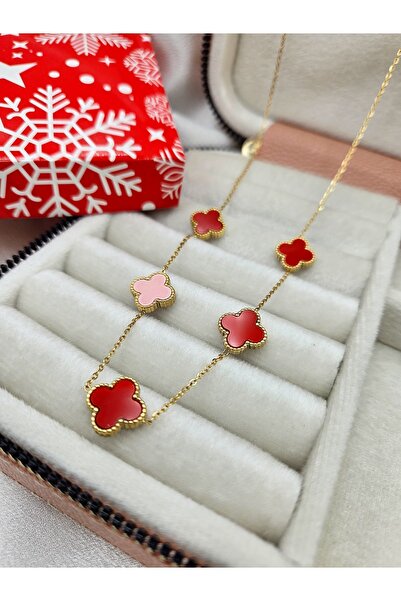 m mavi deniz accesories Red Steel Necklace - Stylish and Comfortable