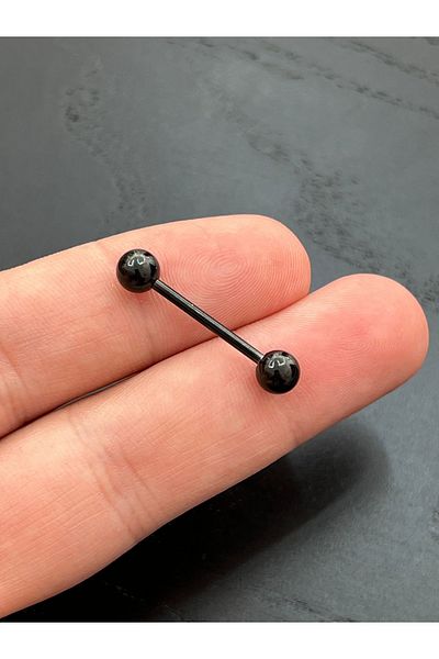 Karınca Piercing 22 mm Black Long Tongue Piercing - First Piercing