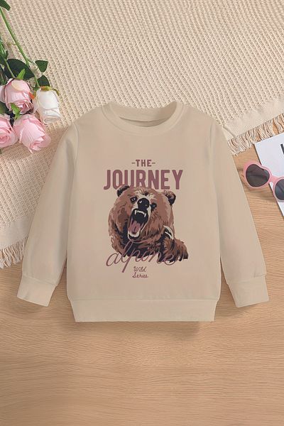 MYADA Παιδικό φούτερ με στάμπα The Journey Alpine Bear Premium Oversize - 12688