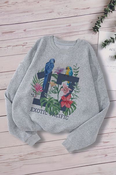 MYADA Детски суитшърт с екзотични шарки Pacific Oversize - 12784