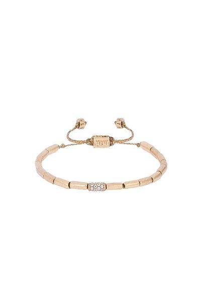 Juju Bronze Tube Bracelet With Stone Detail