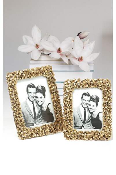 Seniste Nice Dekoratif Resim Çerçevesi 2' Li Papatya Gold Polyester Pa03412