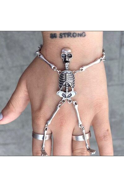 oldskoolbutik Skeleton Bileklikli Yüzük