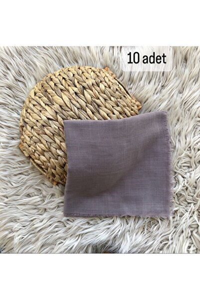 Dolce Flamlı 10'lu Paket Dağıtmalık Pamuklu Yazma Eşarp 100x100cm 10x