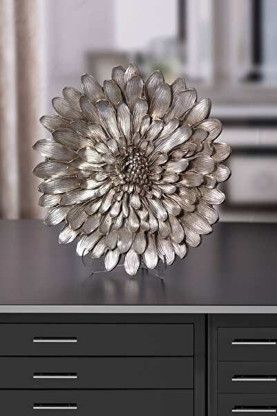 Seniste Decorative Silver Star Plate - Polyester Wall Hangable-Table Top Usab...