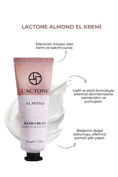 L'ACTONE Almond Hand Cream 30 ml / Hand Cream