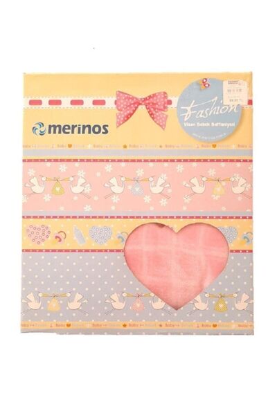 Hippo بطانية أطفال من ميرينو فاشون باللون الوردي