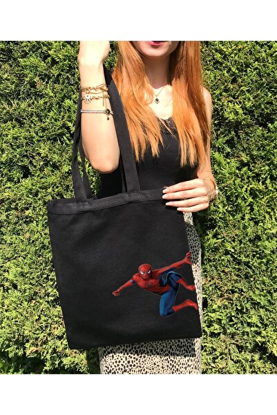 Boom town Μαύρη Premium DTF Interlining υφασμάτινη τσάντα