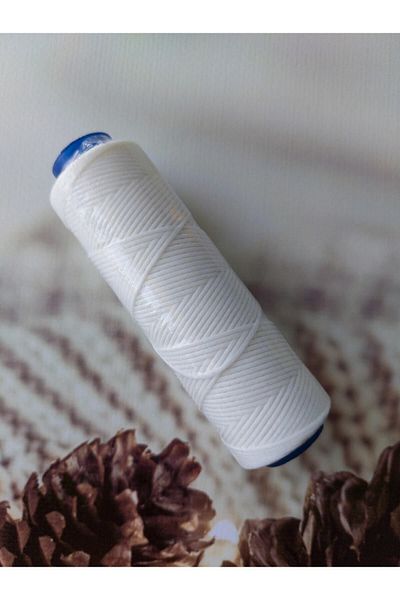 Akerİplik (1,0 mm) Λευκό Χρώμα 100 μέτρα κερωμένο κορδόνι, κοσμήματα, πορτοφόλι, τσάντα, δέρμα