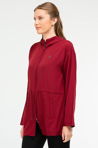 speedlife Tunica de dama cu gluga rosie Claret Regular Fit - Sc1077