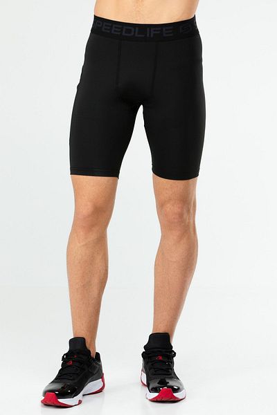 speedlife Colanți motociclisti negri Slim Fit pentru bărbați - Xe0236