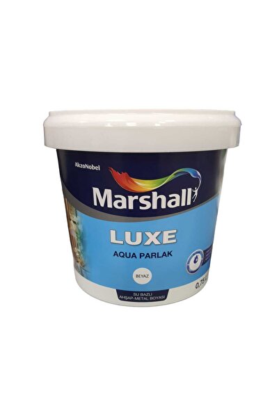 Marshall Aqua Luxe Su Bazlı Parlak Akrilik Esaslı Dekoratif Boya - Beyaz 0,75 Lt