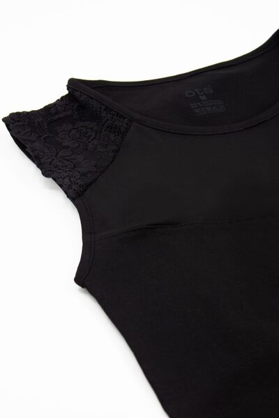 Öts Kadın Atlet Tüllü Dantelli Likralı Sıfır Kol