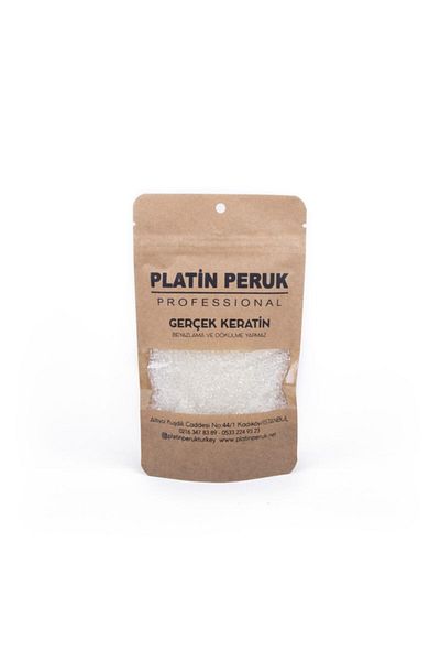 Platin Peruk خرز خام شفاف من الكيراتين 100 جرام.