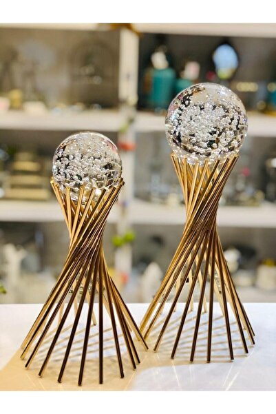 DECOOR MALL Metal Küre Gold Baloncuklu