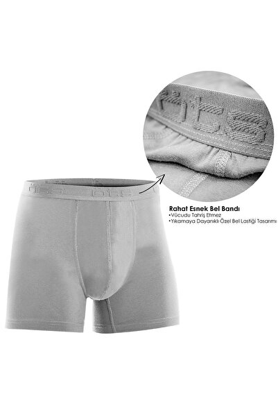 Öts Erkek Gri 6'lı Modal Boxer