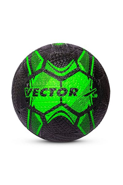 Vector X Street Soccer Rubber Moulded Football Size-5 (Green, Black)