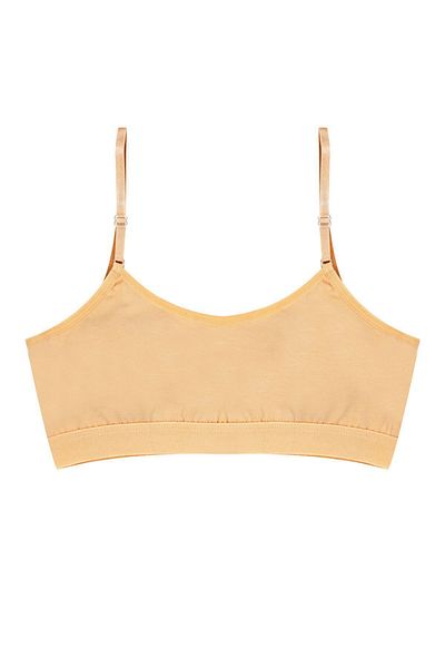 Öts Damen gepolsterter, verstellbarer Riemen, farbiger Baumwoll-Lycra-Halbunterhemd-BH, Bustier
