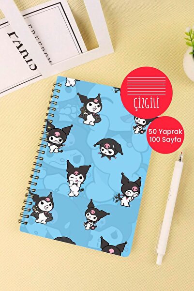 Anime Marketi Blue Kuromi Design A5 Spiral School Notebook 50 Sheets 100 Pages - Ruled