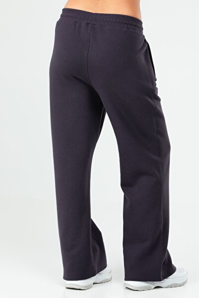 speedlife Purple Regular Cotton Wide Leg Women's Tracksuit Bottom Sd0939