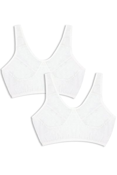 Öts Sutien alb pentru femei, 2 piese, 100% bumbac