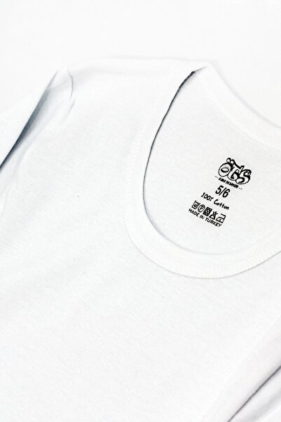 Öts Boy's White Long Sleeve T-shirt Cotton