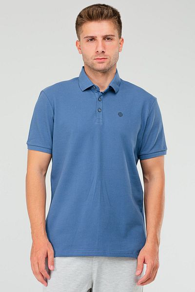 speedlife Tricou cu gât polo pentru bărbați Indigo - 100% bumbac, mânecă scurtă XF1735