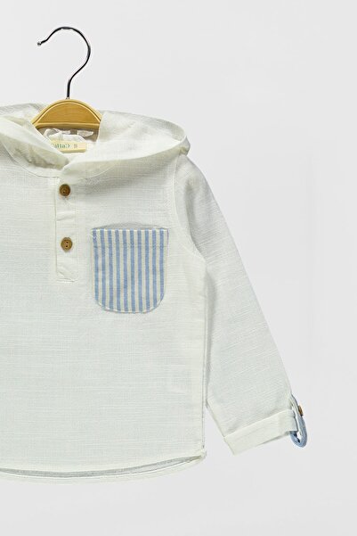 hepbaby Kapüşonlu %100 Pamuk Gömlek ve Pantolon Çocuk Takım